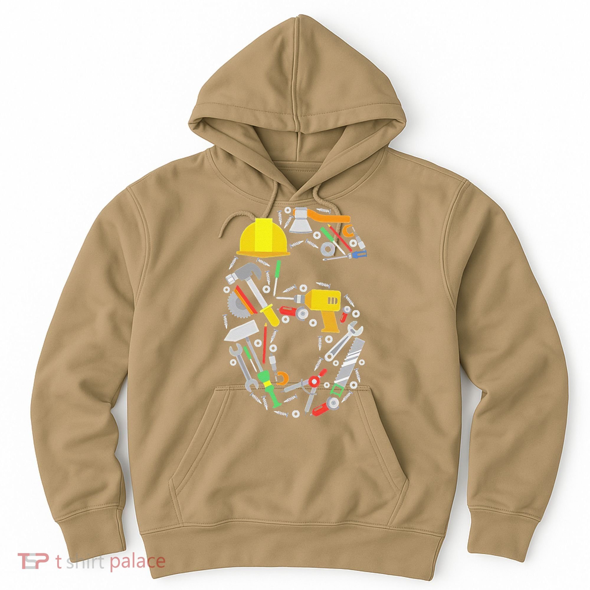 6th Birthday Builder Workman Handyman Tools Hoodie