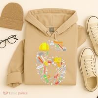 6th Birthday Builder Workman Handyman Tools Hoodie thumb 4