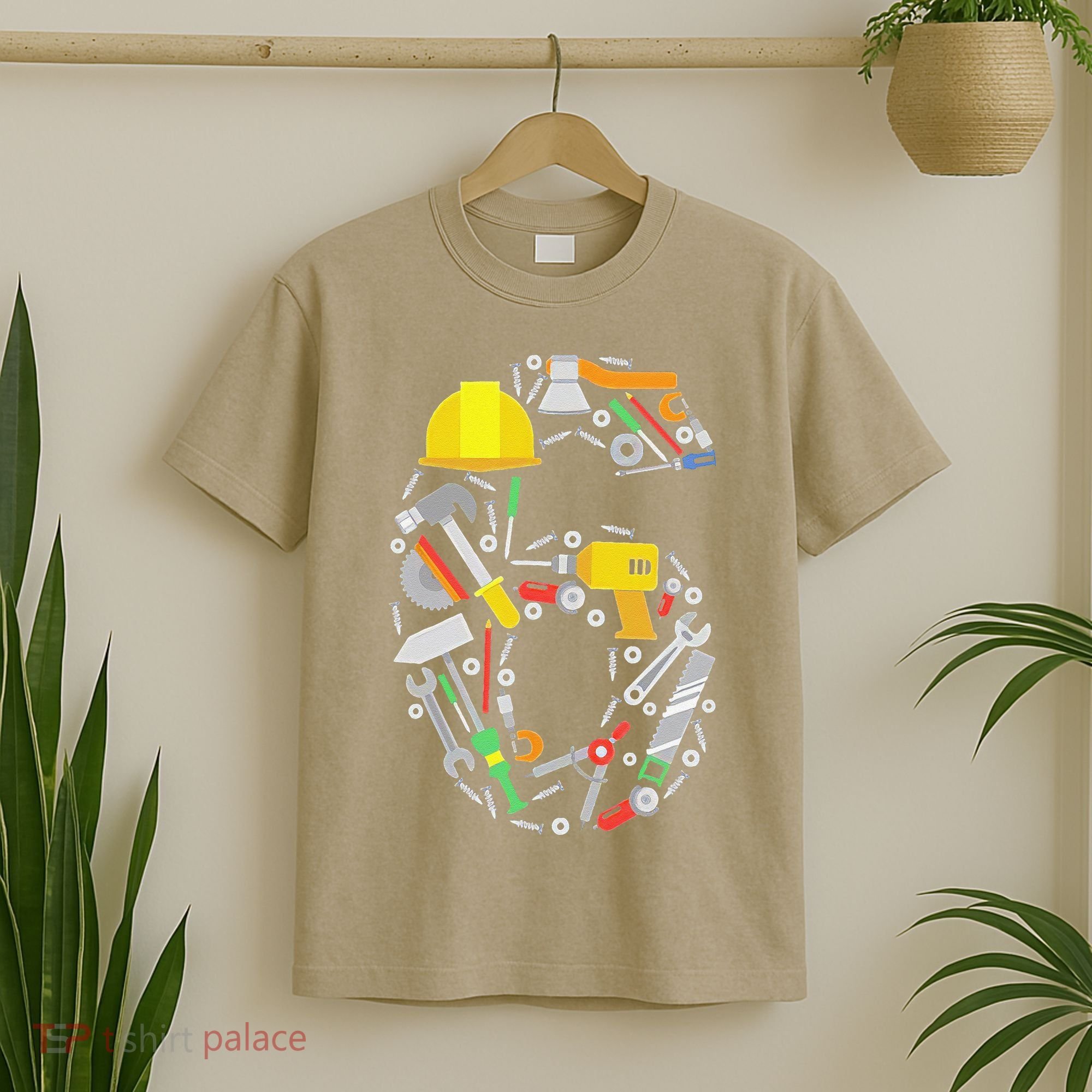 6th Birthday Builder Workman Handyman Tools T-Shirt