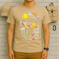 6th Birthday Builder Workman Handyman Tools T-Shirt thumb 6