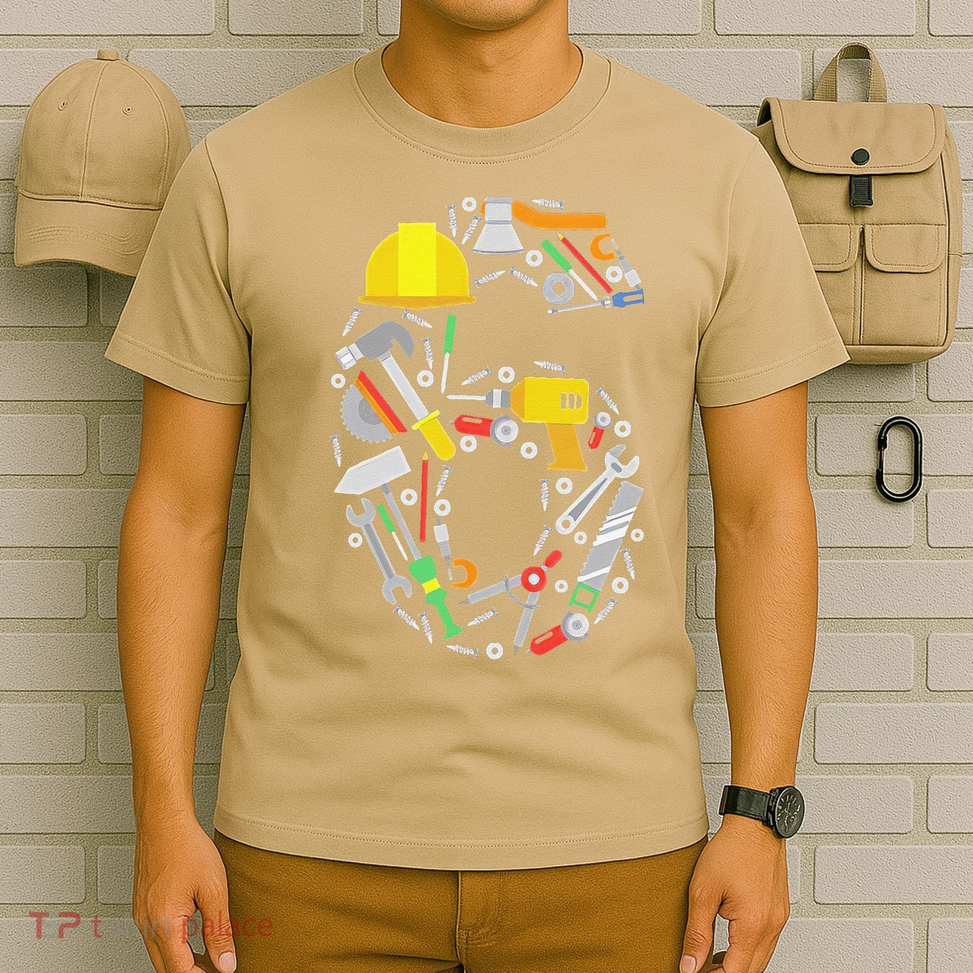 6th Birthday Builder Workman Handyman Tools T-Shirt