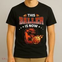 6th Birthday Basketball Player Gifts 6 Years Old Kids T-Shirt thumb 3