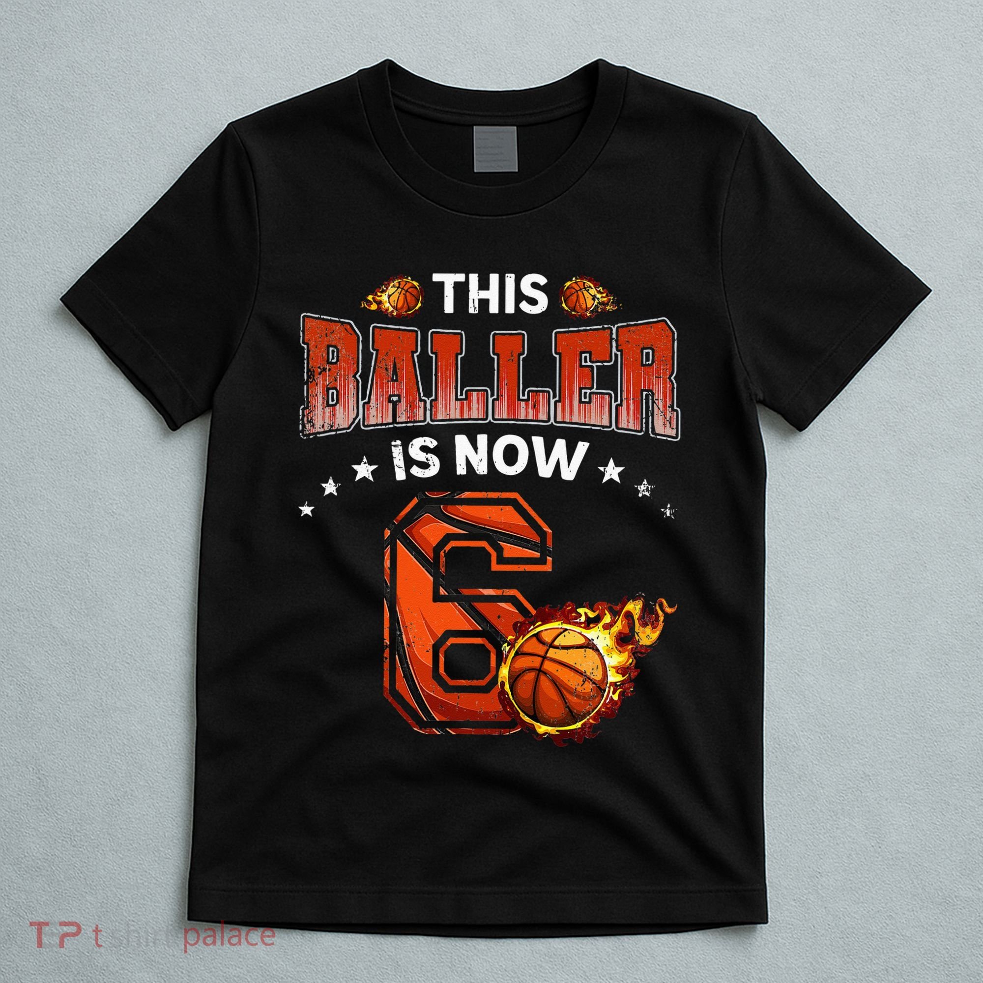 6th Birthday Basketball Player Gifts 6 Years Old Kids T-Shirt