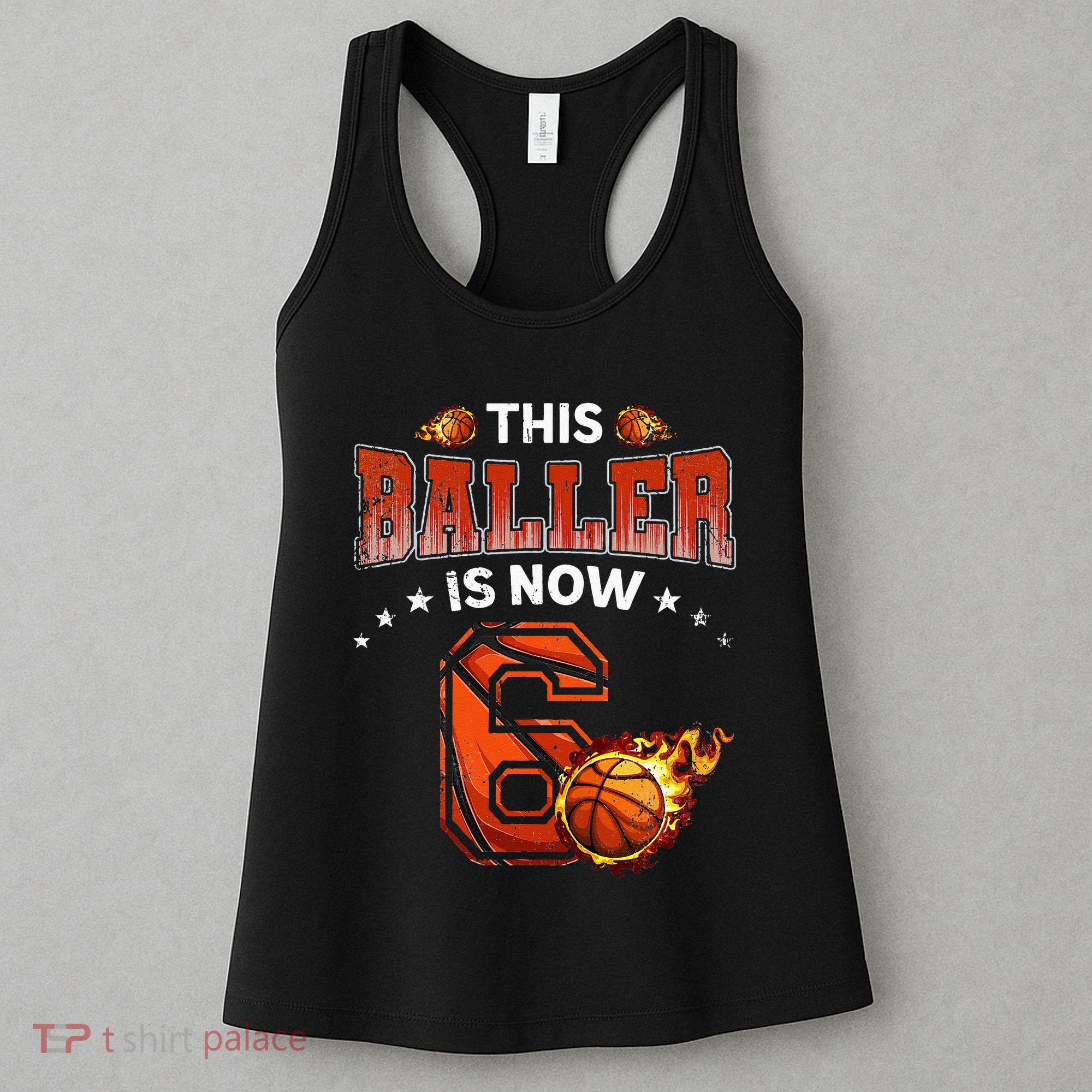 6th Birthday Basketball Player Gifts 6 Years Old Kids Women's Tank Top