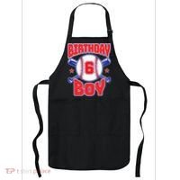 6th Birthday Baseball Big Number Six 6 Year Old Boy Girl Apron thumb 0