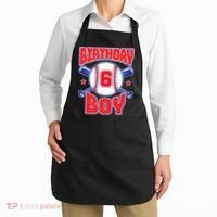 6th Birthday Baseball Big Number Six 6 Year Old Boy Girl Apron thumb 2