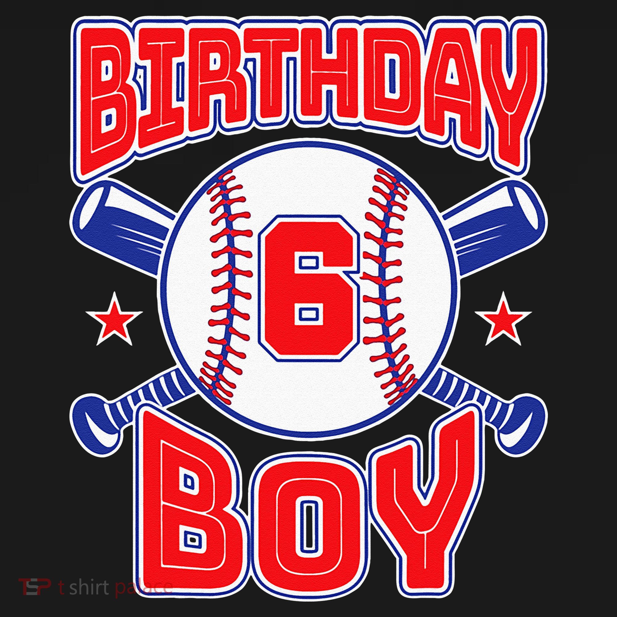 6th Birthday Baseball Big Number Six 6 Year Old Boy Girl Apron