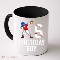 6th Birthday Baseball Big Number Six 6 Year Old Gift Coffee Mug thumb 0