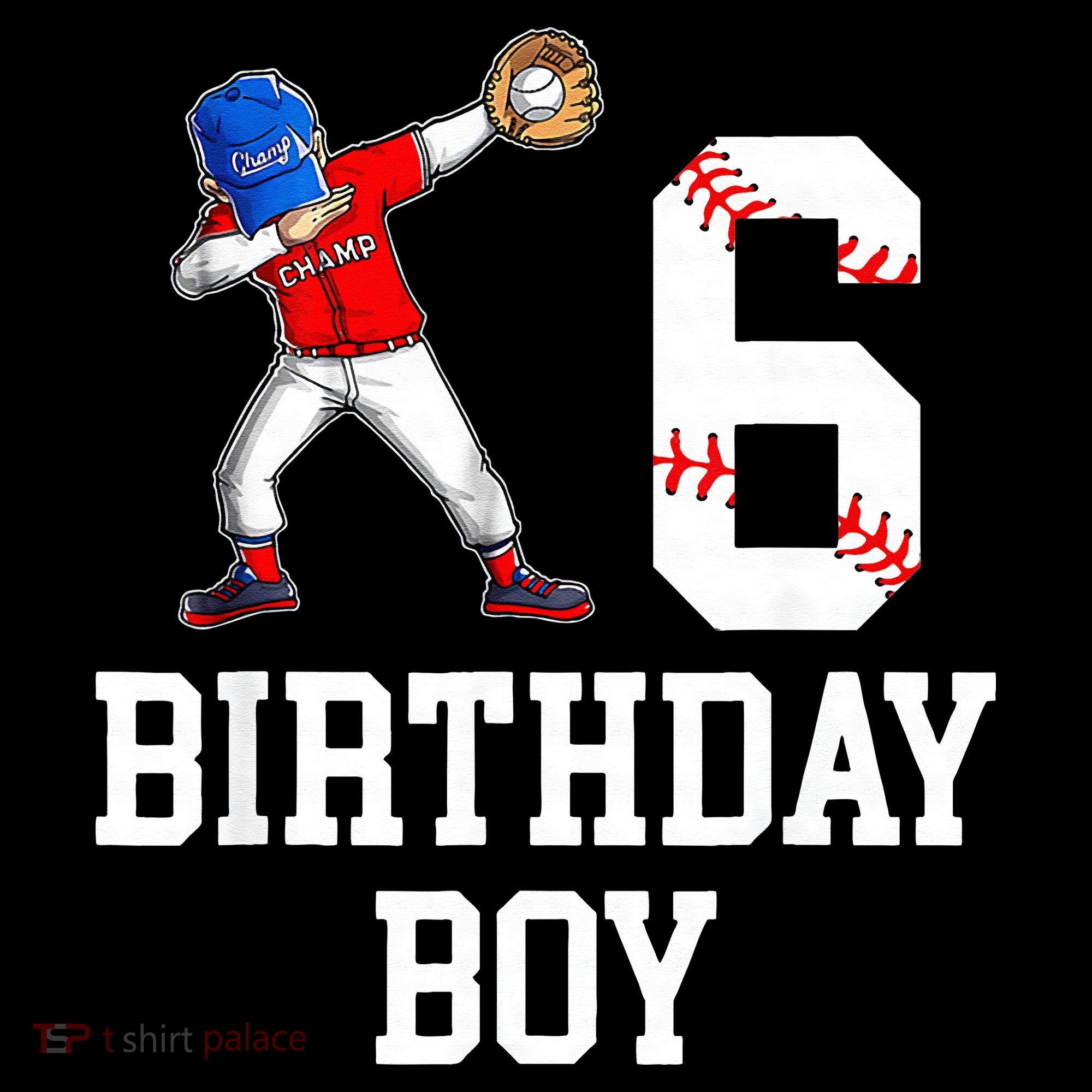 6th Birthday Baseball Big Number Six 6 Year Old Gift Coffee Mug