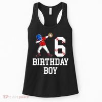 6th Birthday Baseball Big Number Six 6 Year Old Gift Women's Tank Top thumb 0