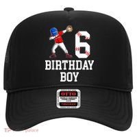 6th Birthday Baseball Big Number Six 6 Year Old Gift Hat thumb 0
