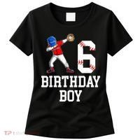 6th Birthday Baseball Big Number Six 6 Year Old Gift Women's T-Shirt thumb 0