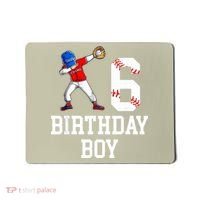 6th Birthday Baseball Big Number Six 6 Year Old Gift Mousepad thumb 0