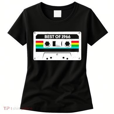 60th Birthday Best Of 1966 Cassette Mix Tape  Women's T-Shirt