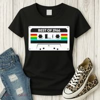 60th Birthday Best Of 1966 Cassette Mix Tape  Women's T-Shirt thumb 3
