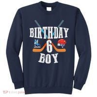 6th Birthday Boy Ice Hockey 6 Years Old Birthday Squad Party Sweatshirt thumb 0
