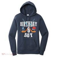 6th Birthday Boy Ice Hockey 6 Years Old Birthday Squad Party Women's Hoodie thumb 0