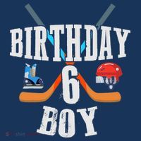6th Birthday Boy Ice Hockey 6 Years Old Birthday Squad Party Women's Tank Top thumb 5
