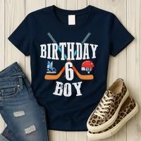 6th Birthday Boy Ice Hockey 6 Years Old Birthday Squad Party Women's T-Shirt thumb 3
