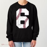 6th Birthday Baseball Six 6 Years Old Women's Sweatshirt thumb 0