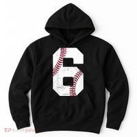 6th Birthday Baseball Six 6 Years Old Hoodie thumb 0