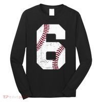 6th Birthday Baseball Six 6 Years Old Long Sleeve Shirt thumb 0