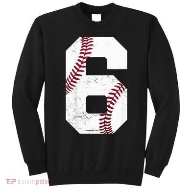 6th Birthday Baseball Six 6 Years Old Sweatshirt