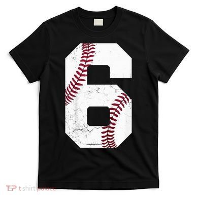 6th Birthday Baseball Six 6 Years Old T-Shirt