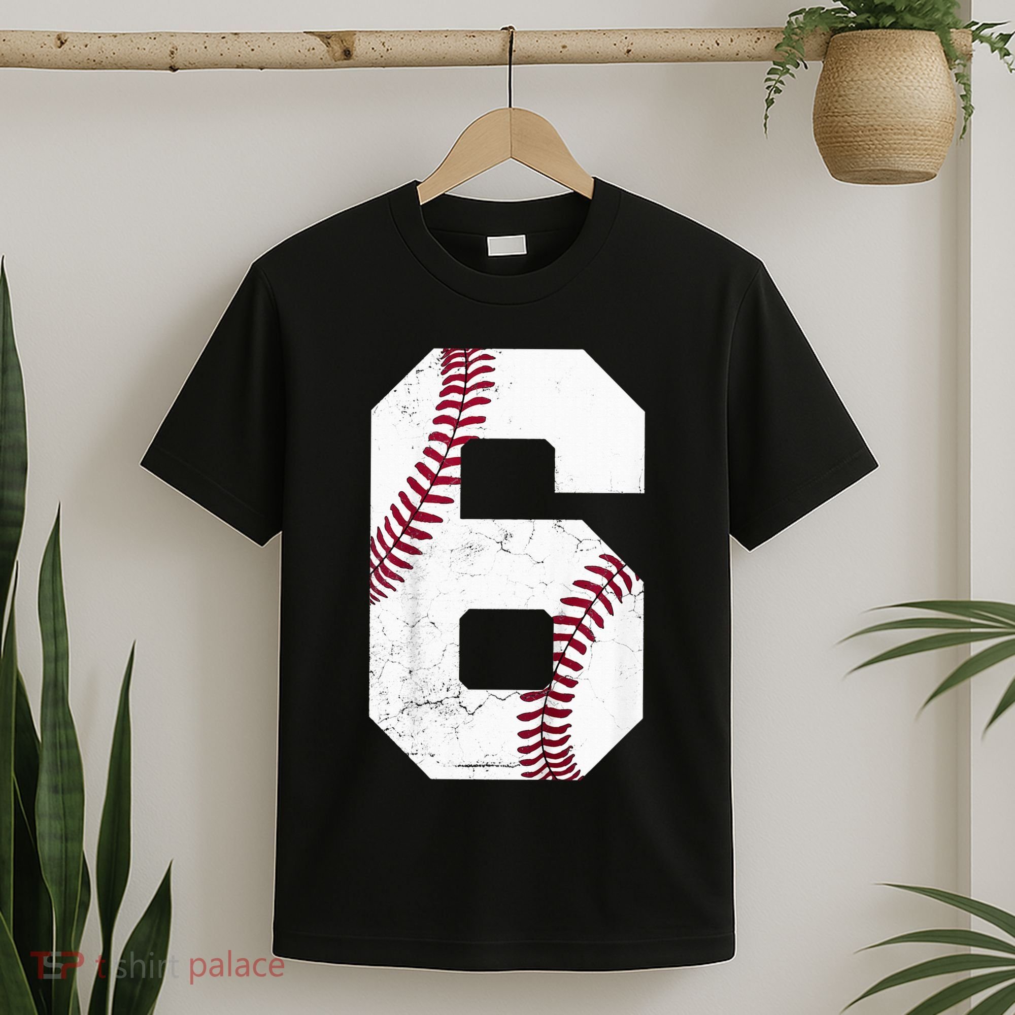 6th Birthday Baseball Six 6 Years Old T-Shirt