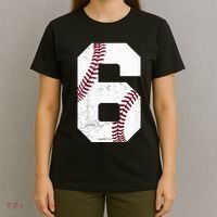 6th Birthday Baseball Six 6 Years Old T-Shirt thumb 4