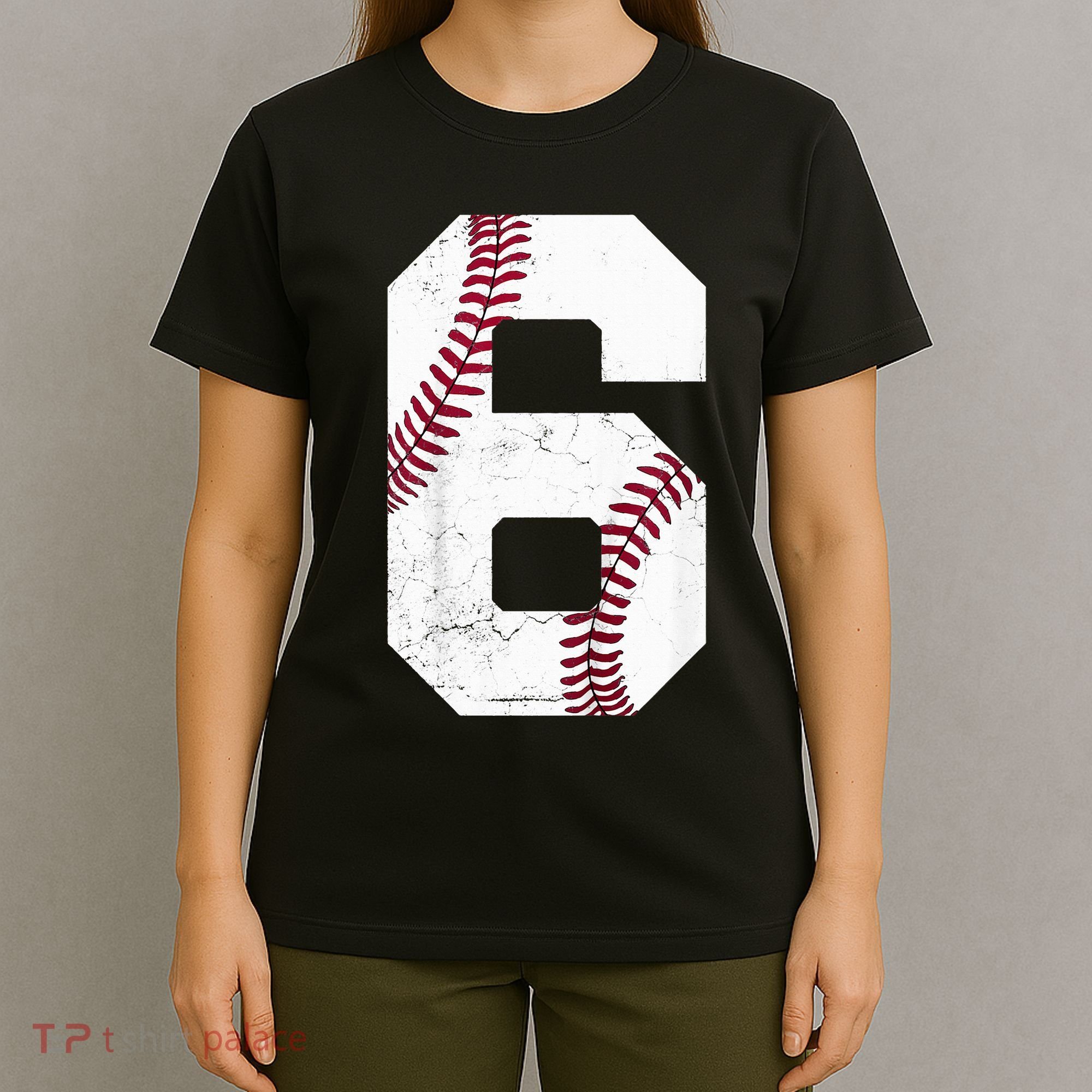 6th Birthday Baseball Six 6 Years Old T-Shirt