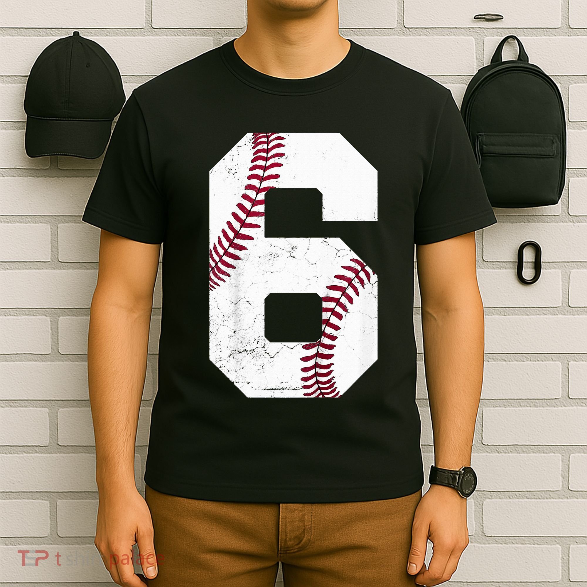6th Birthday Baseball Six 6 Years Old T-Shirt