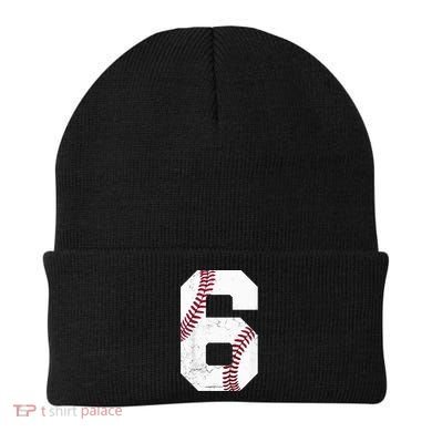 6th Birthday Baseball Six 6 Years Old Beanie
