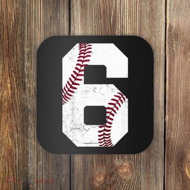 6th Birthday Baseball Six 6 Years Old Coaster