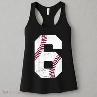 6th Birthday Baseball Six 6 Years Old Women's Tank Top thumb 3