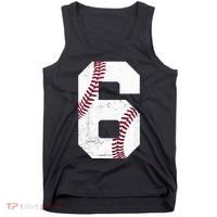 6th Birthday Baseball Six 6 Years Old Tank Top thumb 0