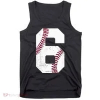 6th Birthday Baseball Six 6 Years Old Tank Top thumb 0