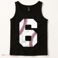 6th Birthday Baseball Six 6 Years Old Tank Top thumb 2