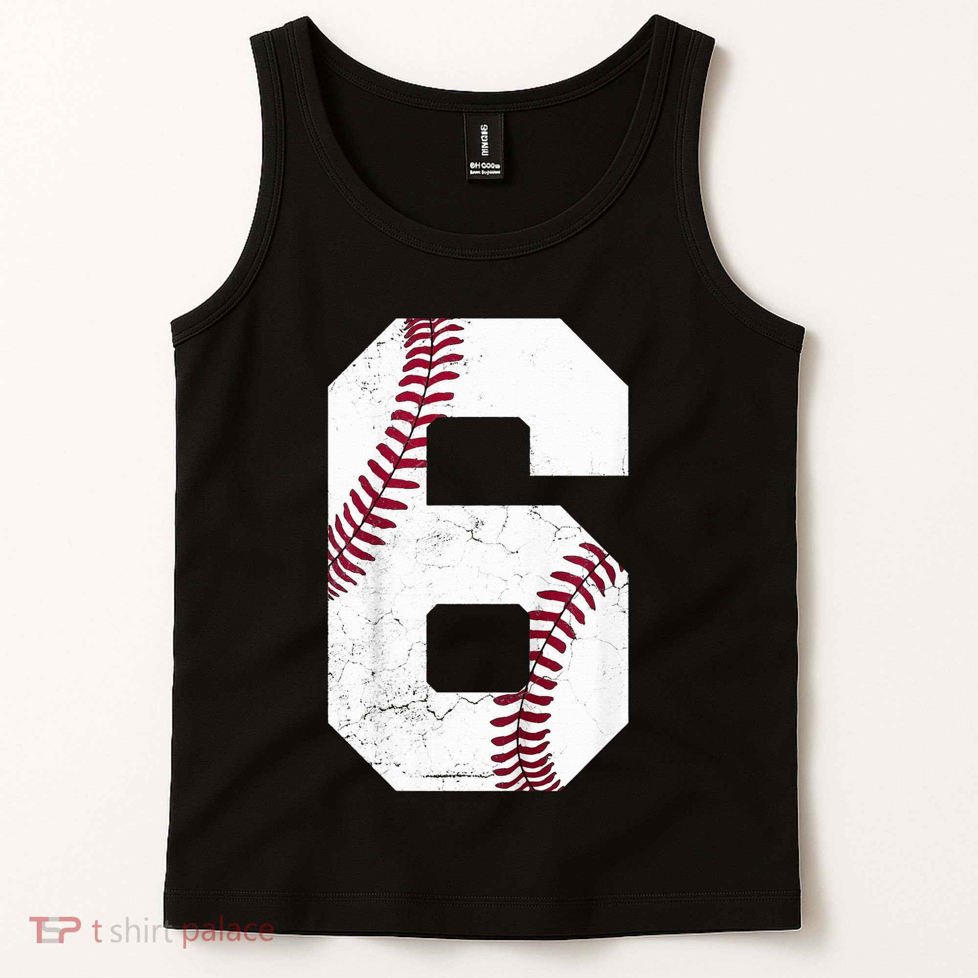 6th Birthday Baseball Six 6 Years Old Tank Top