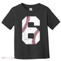 6th Birthday Baseball Six 6 Years Old Toddler T-Shirt thumb 0