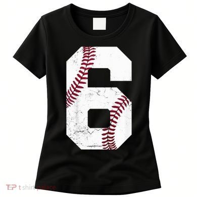 6th Birthday Baseball Six 6 Years Old Women's T-Shirt