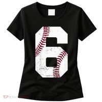 6th Birthday Baseball Six 6 Years Old Women's T-Shirt thumb 0