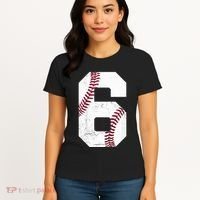 6th Birthday Baseball Six 6 Years Old Women's T-Shirt thumb 4