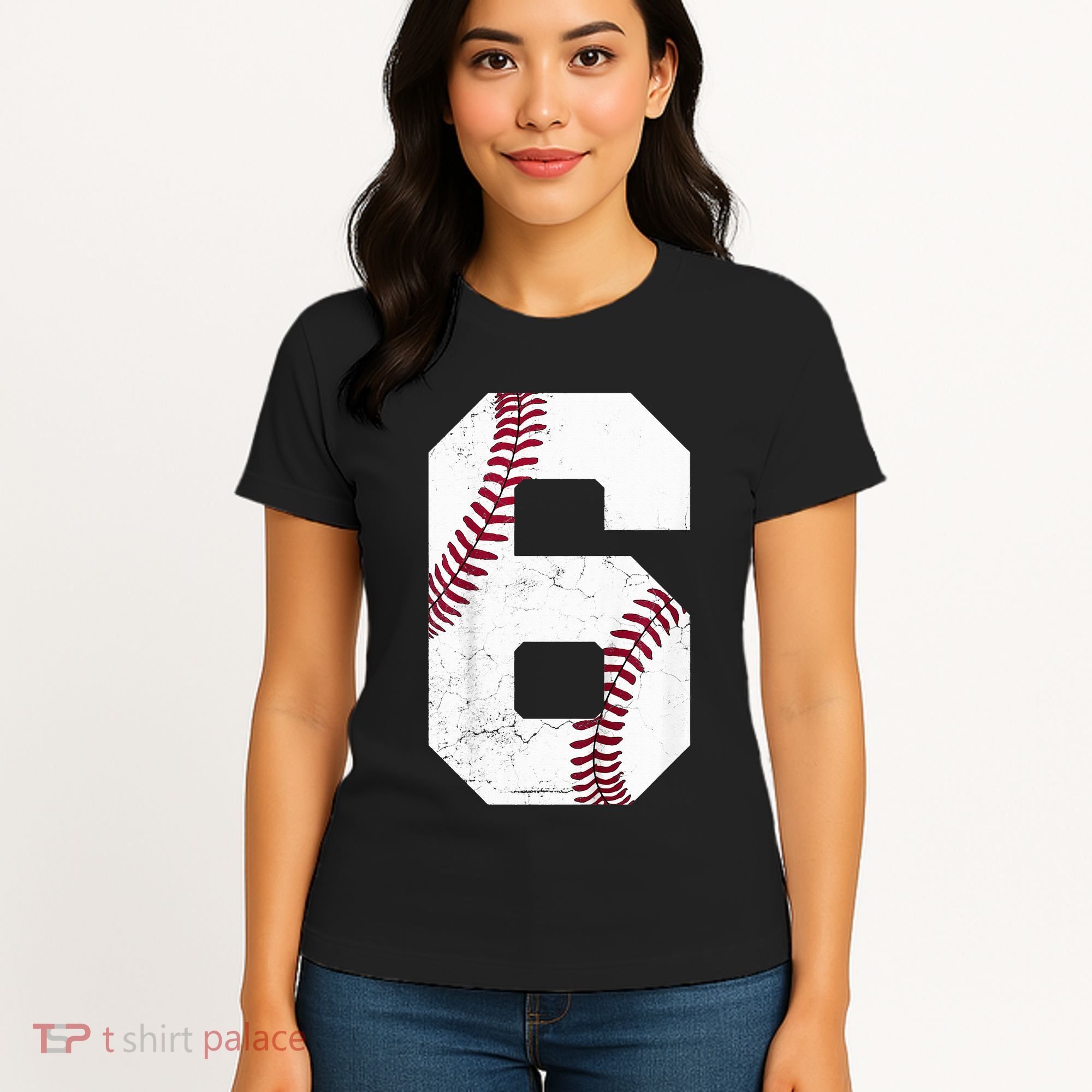 6th Birthday Baseball Six 6 Years Old Women's T-Shirt
