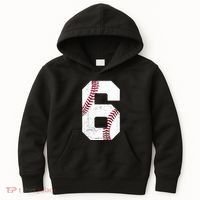 6th Birthday Baseball Six 6 Years Old Kids Hoodie thumb 0