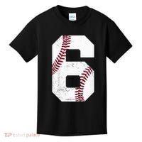 6th Birthday Baseball Six 6 Years Old Kids T-Shirt thumb 0