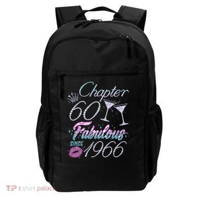 60th Birthday Chapter 60 Fabulous Since 1966 Rhinestones Diamonds Backpack