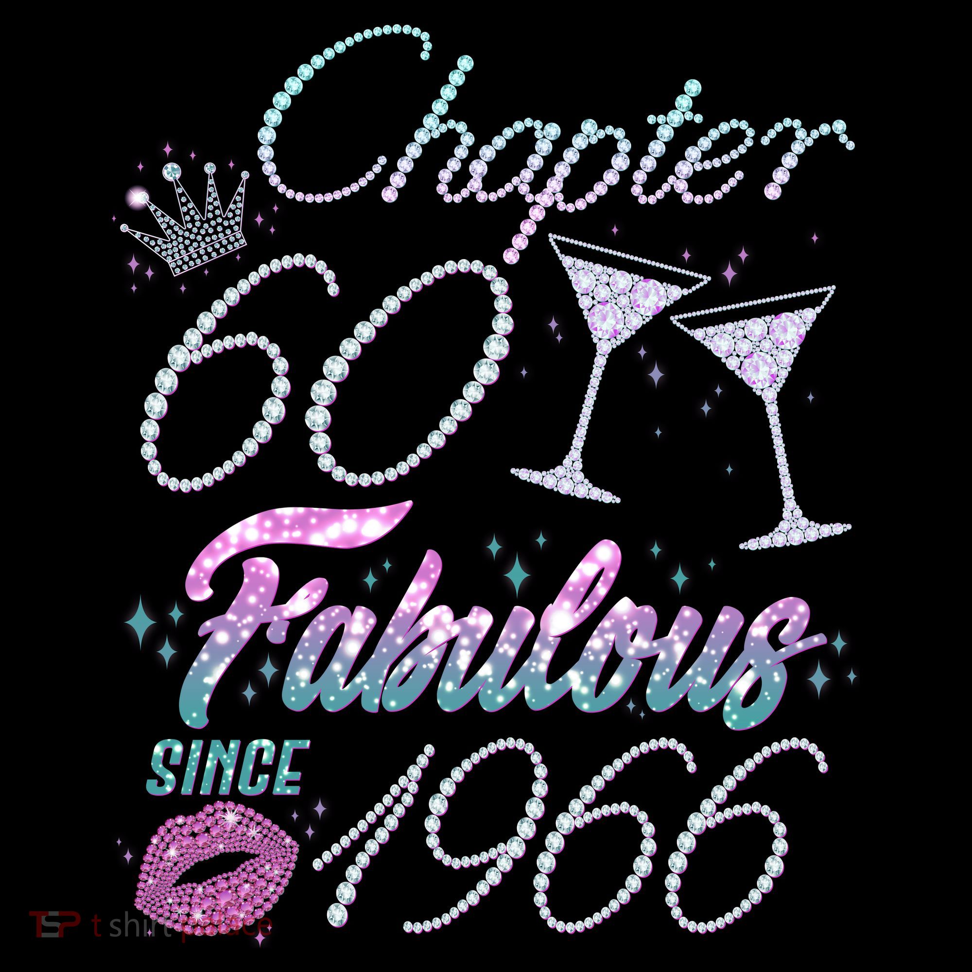 60th Birthday Chapter 60 Fabulous Since 1966 Rhinestones Diamonds Women's Hoodie