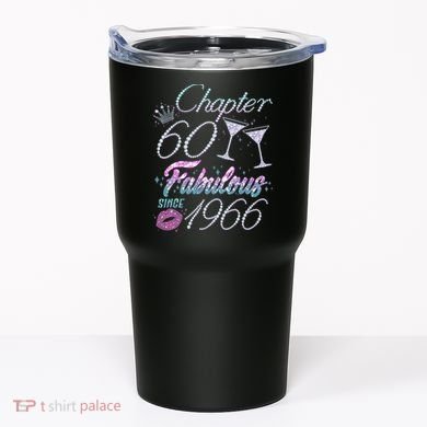 60th Birthday Chapter 60 Fabulous Since 1966 Rhinestones Diamonds Tumbler