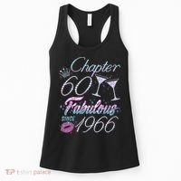 60th Birthday Chapter 60 Fabulous Since 1966 Rhinestones Diamonds Women's Tank Top thumb 0